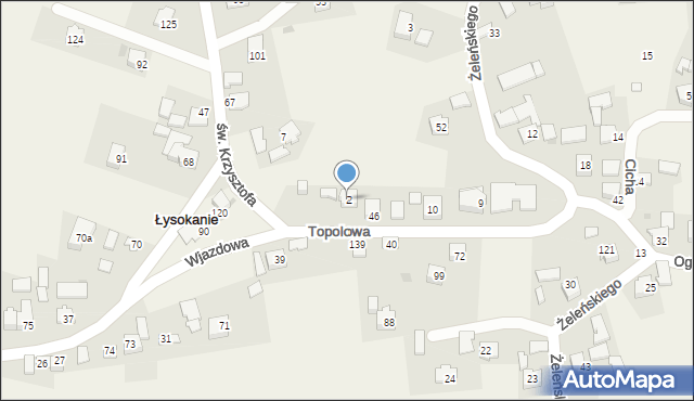 Łysokanie, Łysokanie, 2, mapa Łysokanie