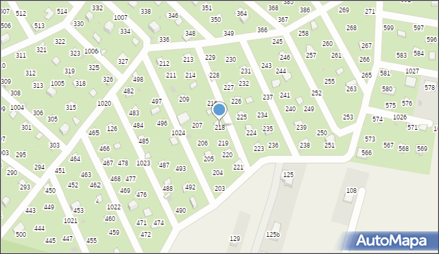 Łysokanie, Łysokanie, 218, mapa Łysokanie