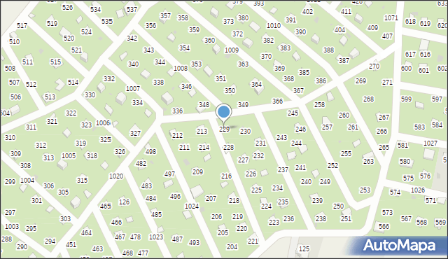 Łysokanie, Łysokanie, 229, mapa Łysokanie