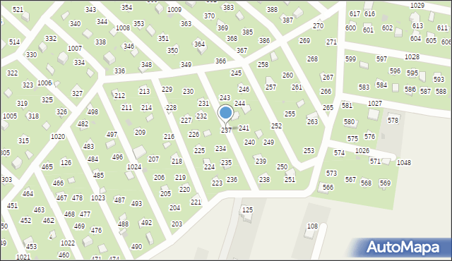 Łysokanie, Łysokanie, 237, mapa Łysokanie