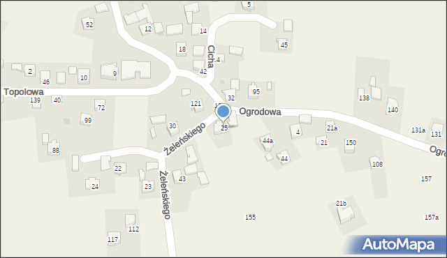 Łysokanie, Łysokanie, 25, mapa Łysokanie