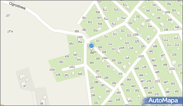 Łysokanie, Łysokanie, 298, mapa Łysokanie