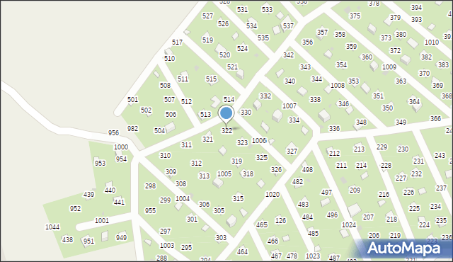 Łysokanie, Łysokanie, 322, mapa Łysokanie