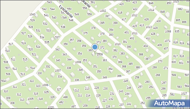 Łysokanie, Łysokanie, 361, mapa Łysokanie