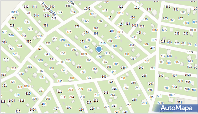 Łysokanie, Łysokanie, 370, mapa Łysokanie