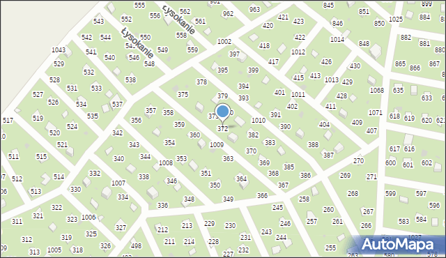 Łysokanie, Łysokanie, 372, mapa Łysokanie