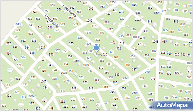 Łysokanie, Łysokanie, 381, mapa Łysokanie