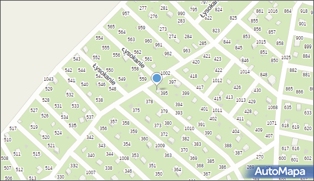 Łysokanie, Łysokanie, 396, mapa Łysokanie