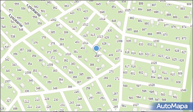 Łysokanie, Łysokanie, 404, mapa Łysokanie