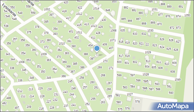 Łysokanie, Łysokanie, 406, mapa Łysokanie
