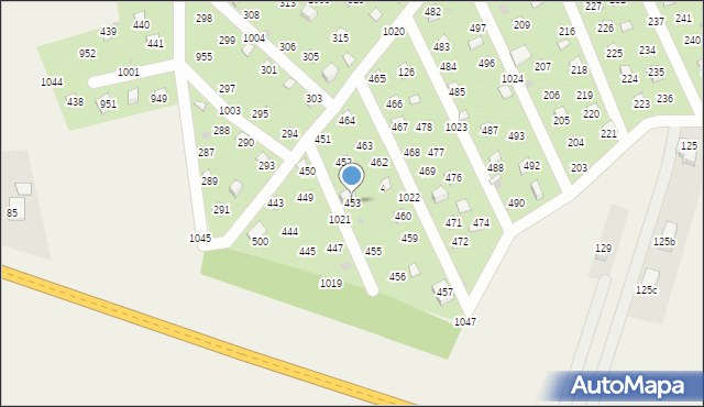 Łysokanie, Łysokanie, 453, mapa Łysokanie