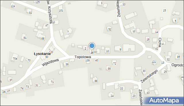 Łysokanie, Łysokanie, 46, mapa Łysokanie