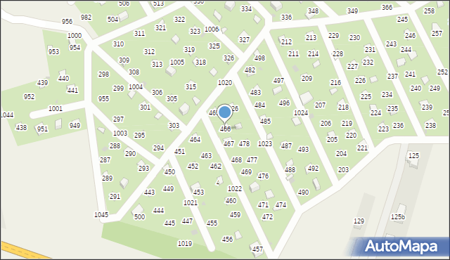 Łysokanie, Łysokanie, 466, mapa Łysokanie