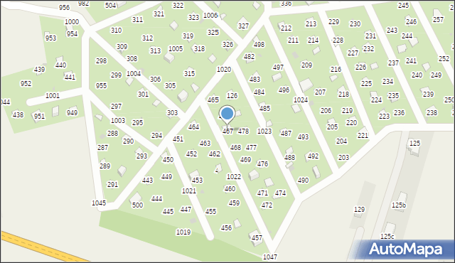 Łysokanie, Łysokanie, 467, mapa Łysokanie