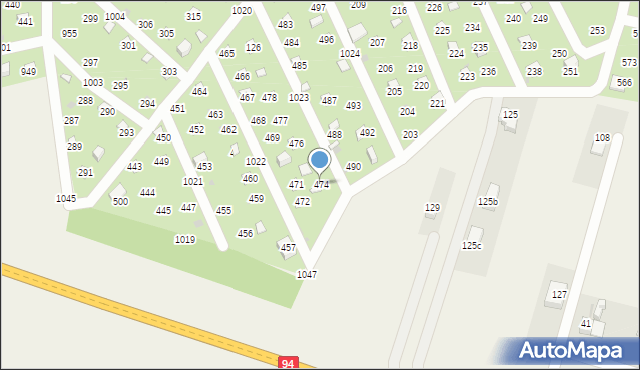 Łysokanie, Łysokanie, 474, mapa Łysokanie