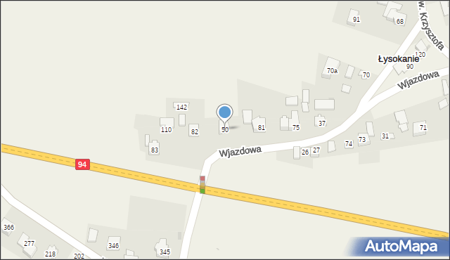 Łysokanie, Łysokanie, 50, mapa Łysokanie