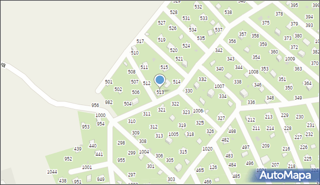 Łysokanie, Łysokanie, 513, mapa Łysokanie