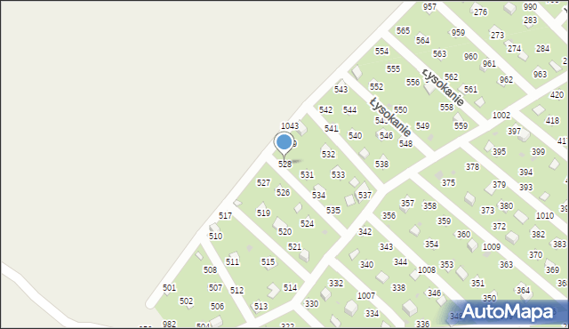 Łysokanie, Łysokanie, 528, mapa Łysokanie