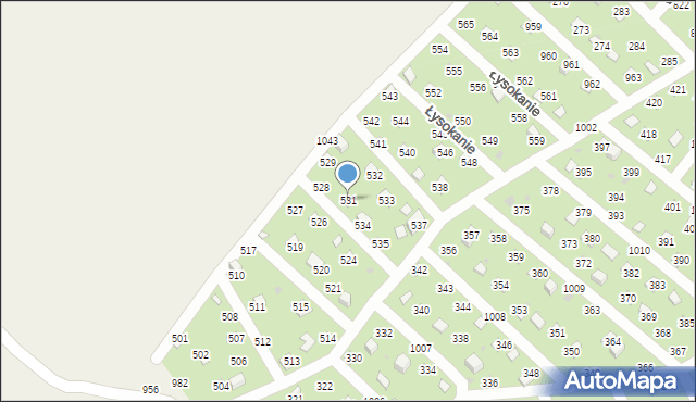 Łysokanie, Łysokanie, 531, mapa Łysokanie