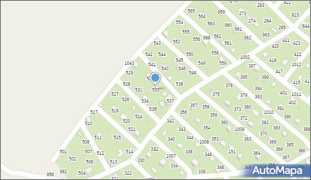 Łysokanie, Łysokanie, 533, mapa Łysokanie