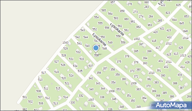 Łysokanie, Łysokanie, 538, mapa Łysokanie