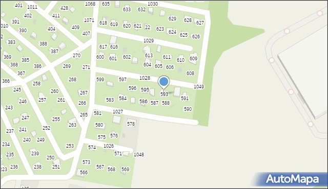 Łysokanie, Łysokanie, 593, mapa Łysokanie