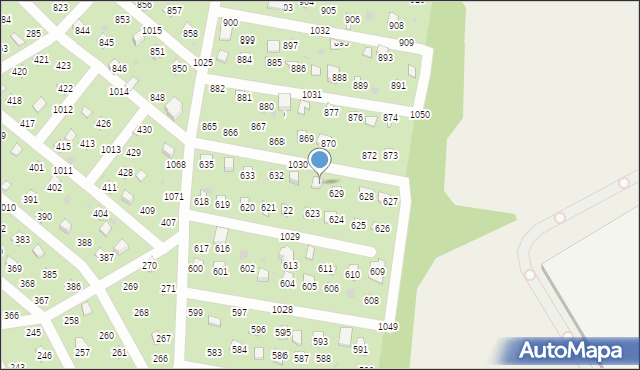 Łysokanie, Łysokanie, 630, mapa Łysokanie