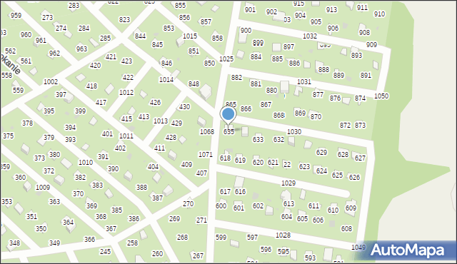 Łysokanie, Łysokanie, 635, mapa Łysokanie