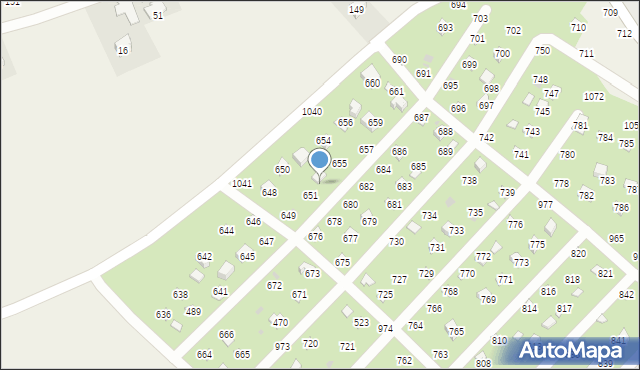 Łysokanie, Łysokanie, 653, mapa Łysokanie