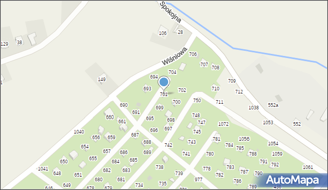 Łysokanie, Łysokanie, 701, mapa Łysokanie