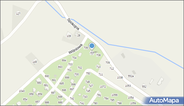 Łysokanie, Łysokanie, 707, mapa Łysokanie