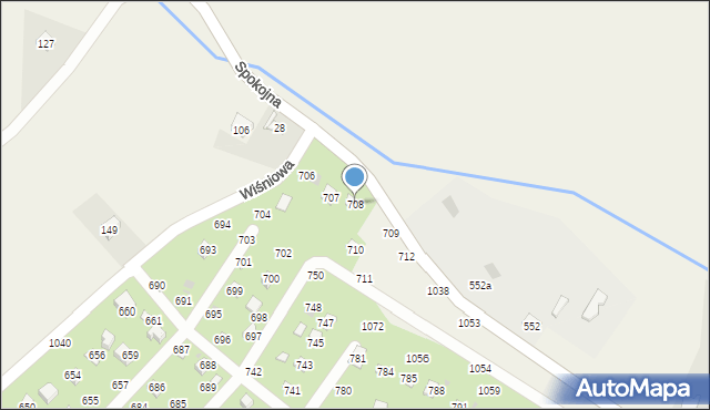 Łysokanie, Łysokanie, 708, mapa Łysokanie