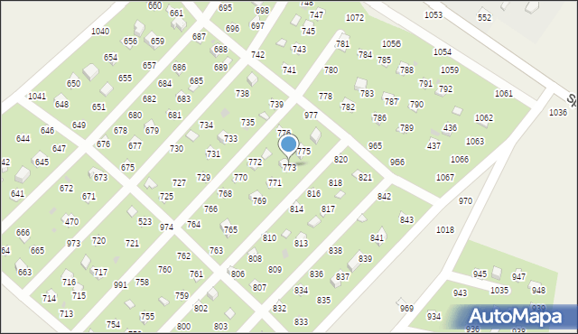 Łysokanie, Łysokanie, 773, mapa Łysokanie