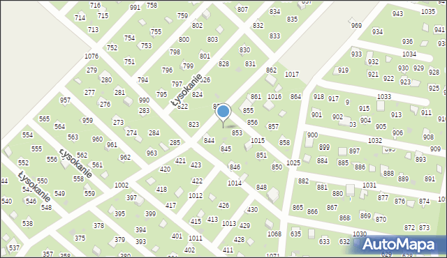 Łysokanie, Łysokanie, 854, mapa Łysokanie