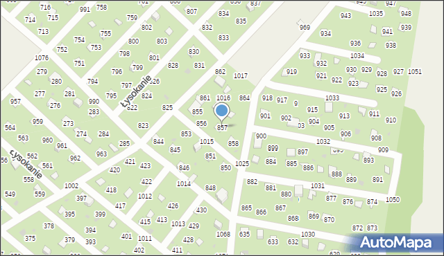 Łysokanie, Łysokanie, 857, mapa Łysokanie