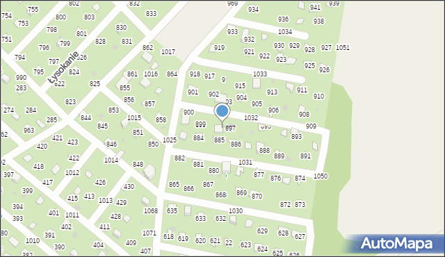 Łysokanie, Łysokanie, 898, mapa Łysokanie