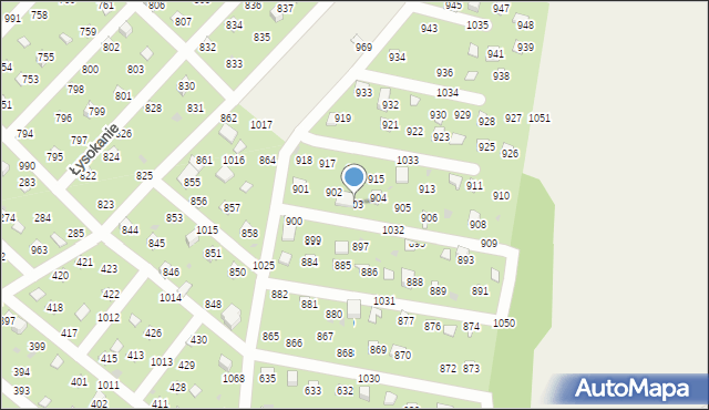 Łysokanie, Łysokanie, 903, mapa Łysokanie