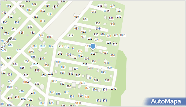 Łysokanie, Łysokanie, 913, mapa Łysokanie