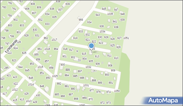 Łysokanie, Łysokanie, 914, mapa Łysokanie
