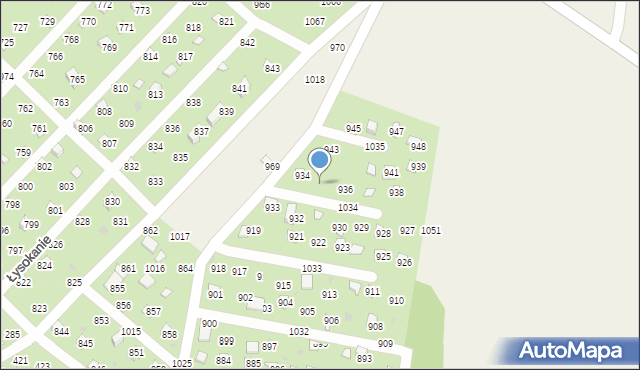 Łysokanie, Łysokanie, 935, mapa Łysokanie