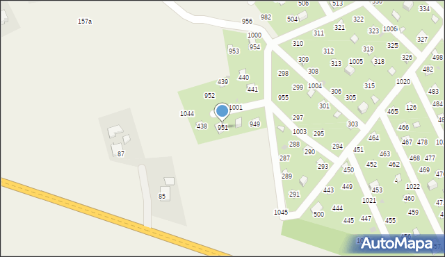 Łysokanie, Łysokanie, 951, mapa Łysokanie
