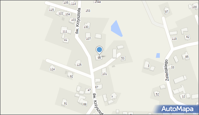 Łysokanie, Łysokanie, 98, mapa Łysokanie