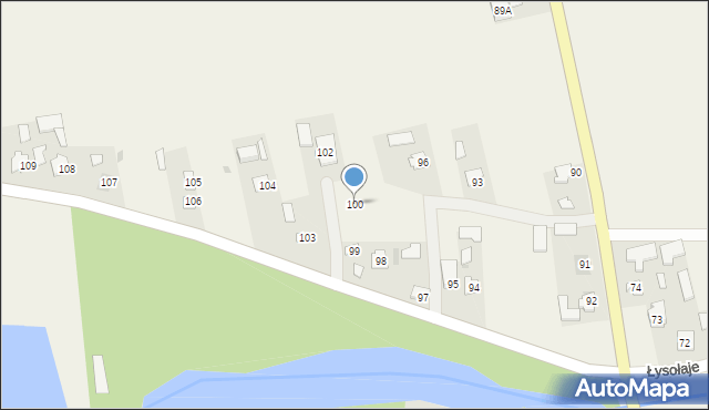 Łysołaje, Łysołaje, 100, mapa Łysołaje
