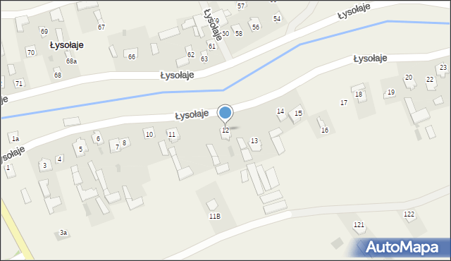 Łysołaje, Łysołaje, 12, mapa Łysołaje