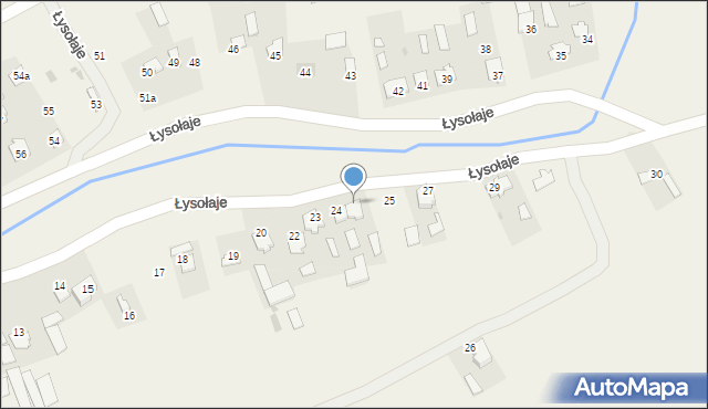 Łysołaje, Łysołaje, 24A, mapa Łysołaje
