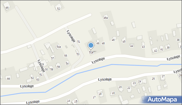 Łysołaje, Łysołaje, 51a, mapa Łysołaje