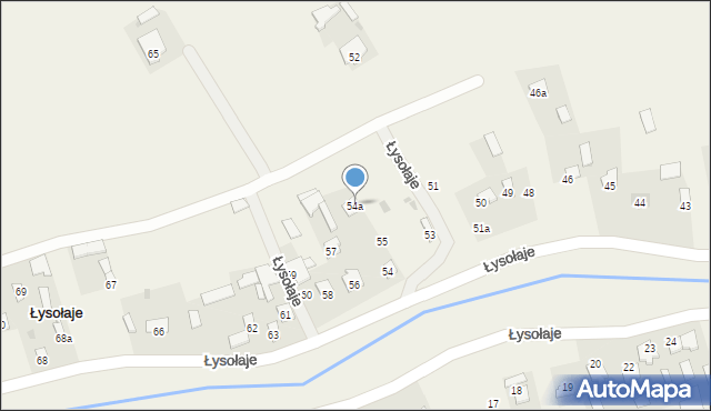 Łysołaje, Łysołaje, 54a, mapa Łysołaje