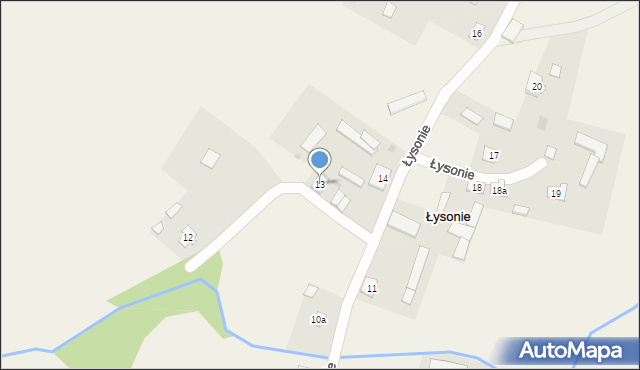 Łysonie, Łysonie, 13, mapa Łysonie