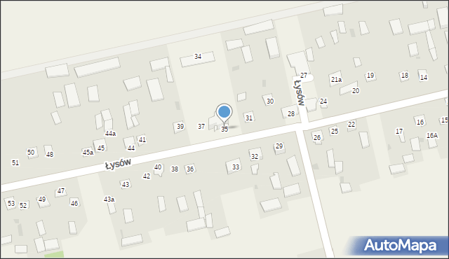 Łysów, Łysów, 35, mapa Łysów