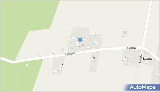 Łysów, Łysów, 4, mapa Łysów